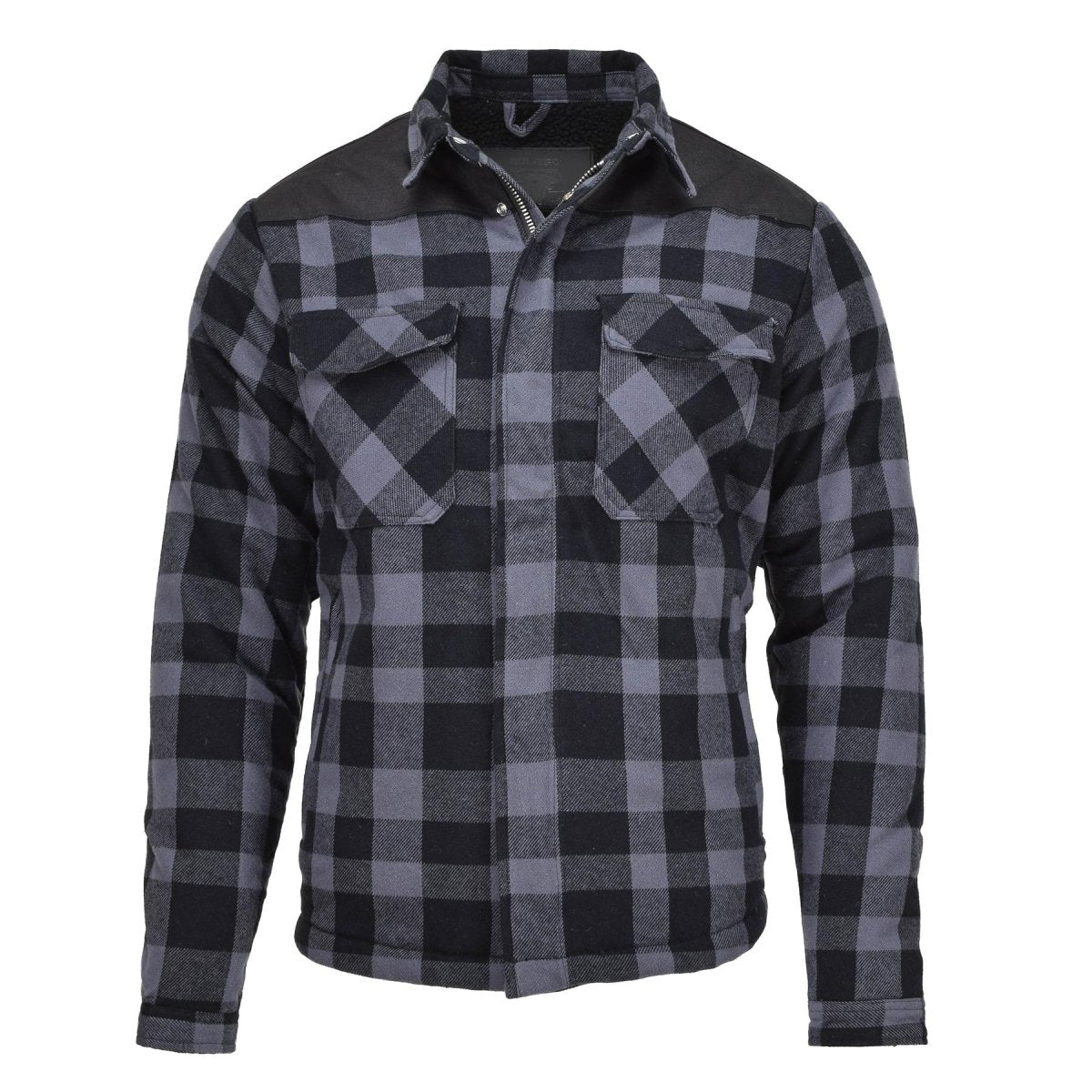 MIL-TEC German Military Lumberjack jacket plaid checkered warm black g ...