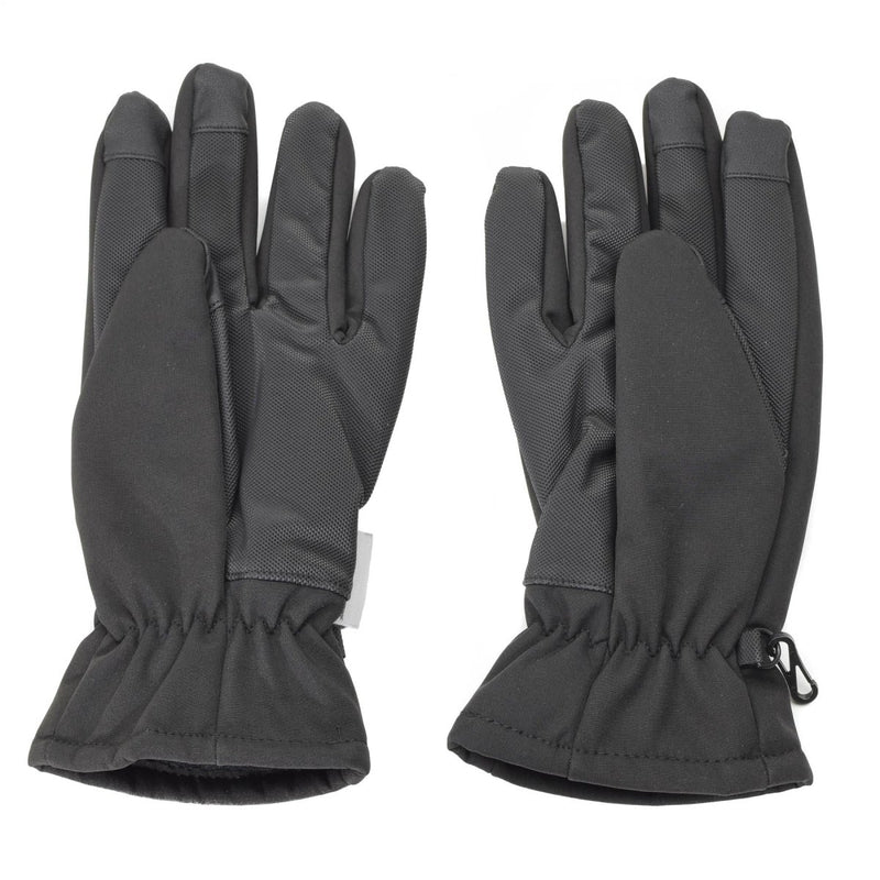 Mil-Tec Gloves Men Softshell THINSULATE™ lining Black Winter Men's tactical gear elastic wrists to keep cold out