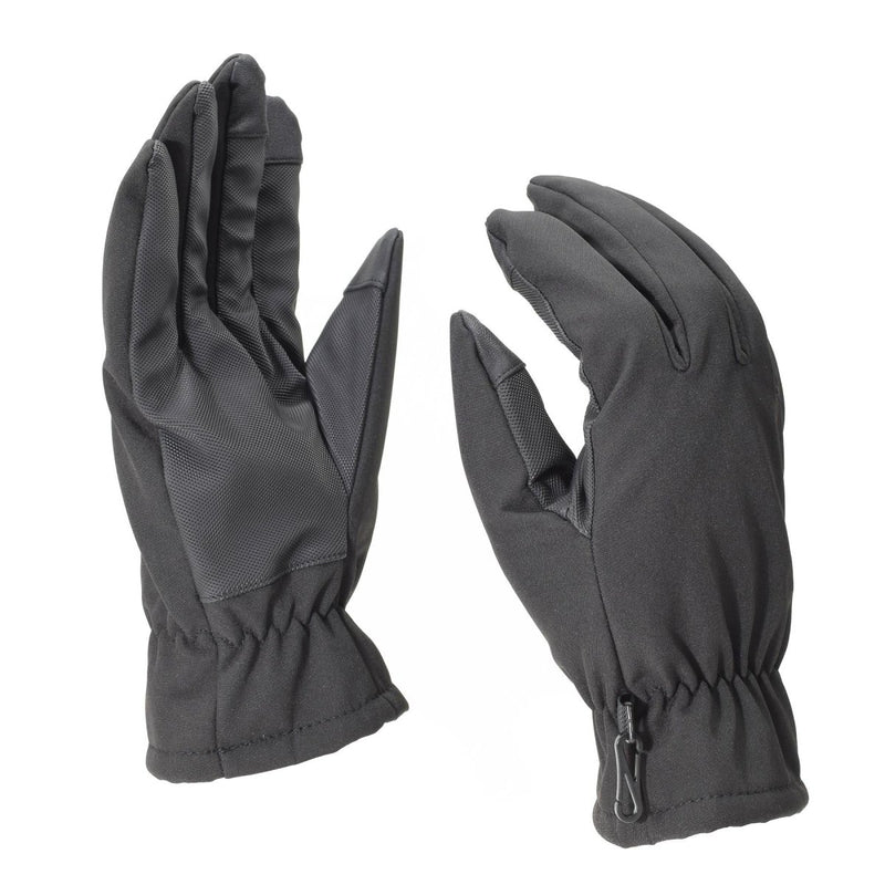 Mil-Tec Gloves Men Softshell THINSULATE™ lining Black Winter Mens tactical gear reinforced palms and fingertips