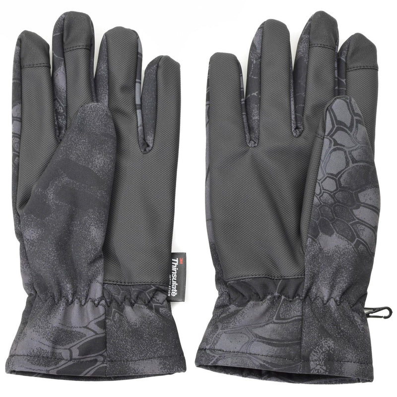 Mil-Tec Gloves Men Softshell THINSULATE™ lining Mandra Camo Winter tactical gear elastic wrists to keep cold weather out