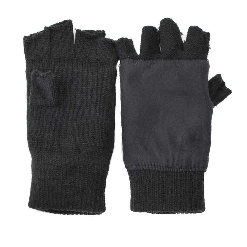 Mil-Tec Gloves Men Warm Fingerless THINSULATE™ lining Black Winter tactical gear