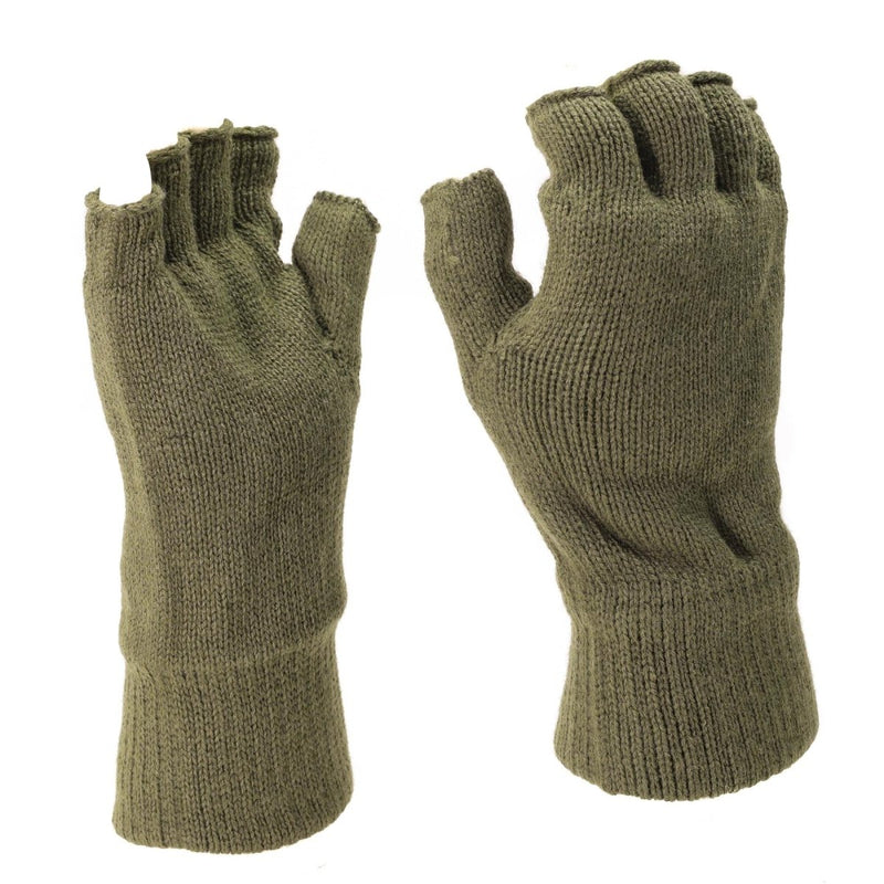 Mil-Tec Gloves Men Warm Fingerless THINSULATE™ insulation lining Olive Winter tactical gear slip on breathable gloves