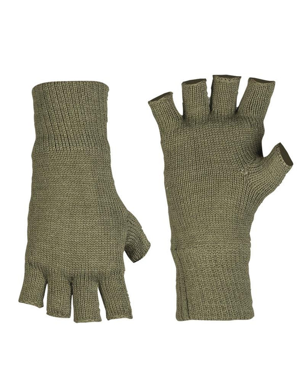 Mil-Tec Gloves Men Warm Fingerless THINSULATE™ lining Olive winter tactical gear free fingers warming gloves