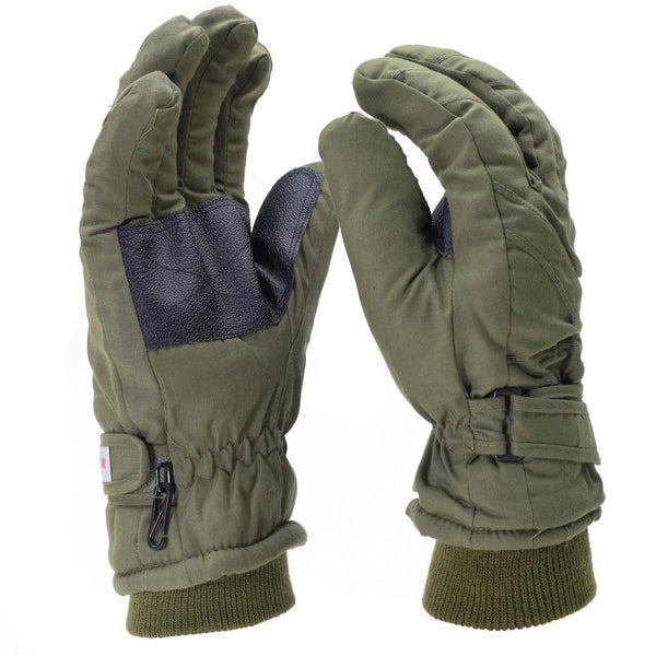Mil-Tec Gloves Men WarmTHINSULATE™ lining Olive Green Winter Men's tactical gear reinforced palm grip wrist strap