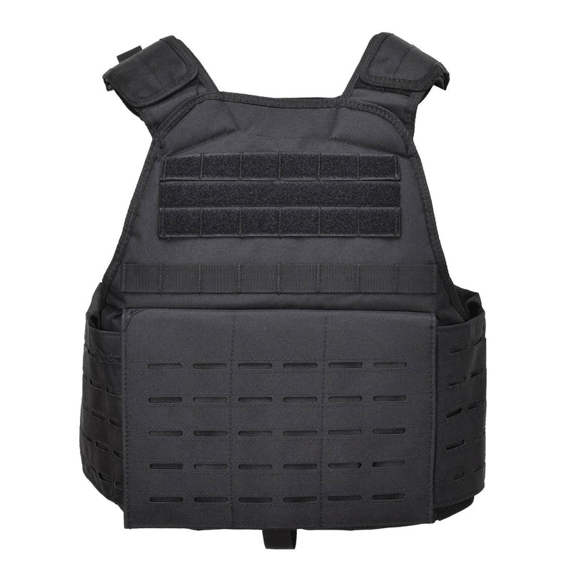 MIL-TEC LASER CUT tactical combat plate carrier military vest Molle compactable adjustable shoulder and waist straps Black