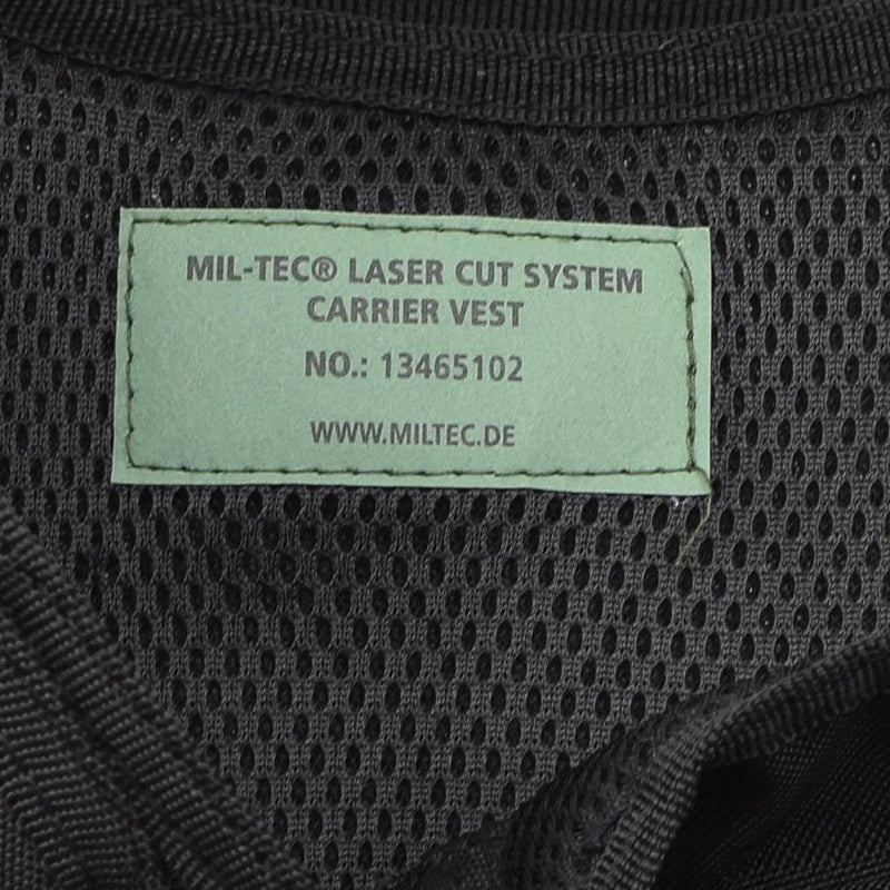 MIL-TEC LASER CUT tactical combat plate carrier military vest molle compactable inner mesh material Black