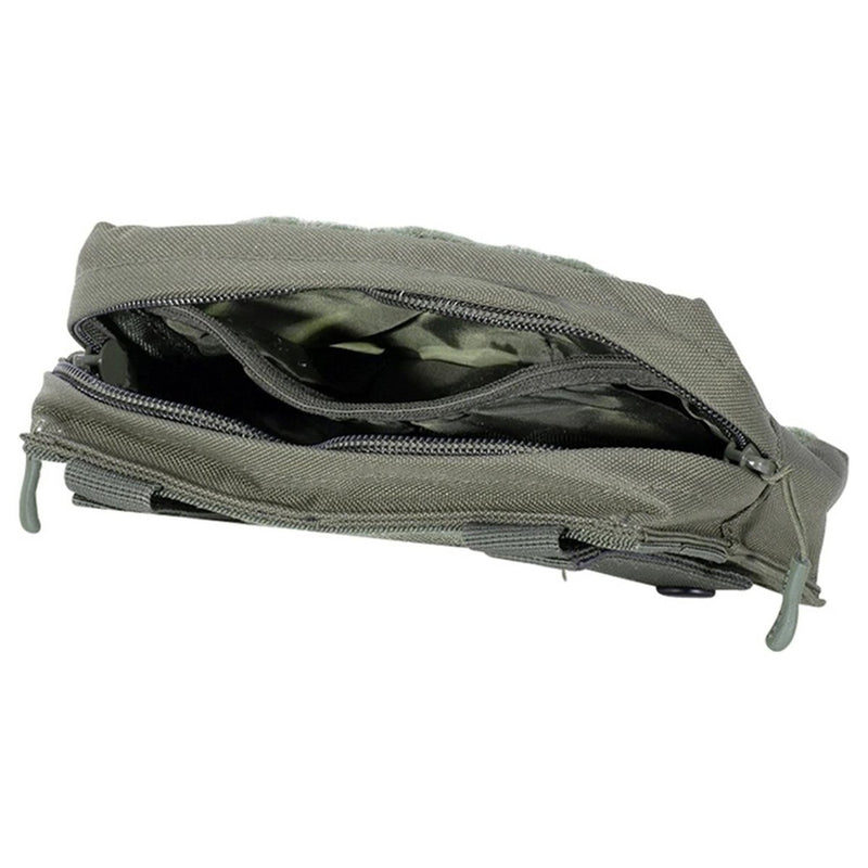 MIL-TEC laser cut utility belt pouch molle type webbing tactical bag small olive hook and loop front panel