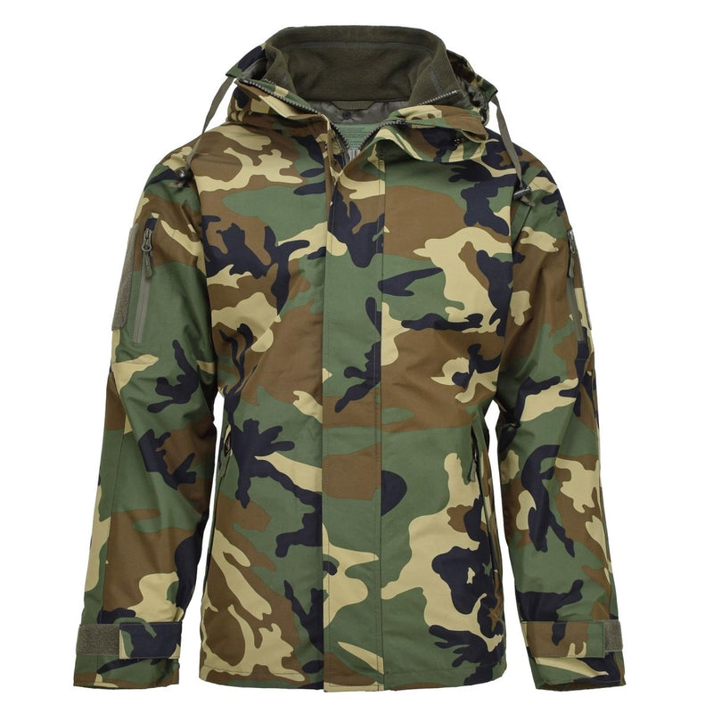 MIL-TEC Military style GEN II lined winter jacket woodland camo soft shell parka - GoMilitar