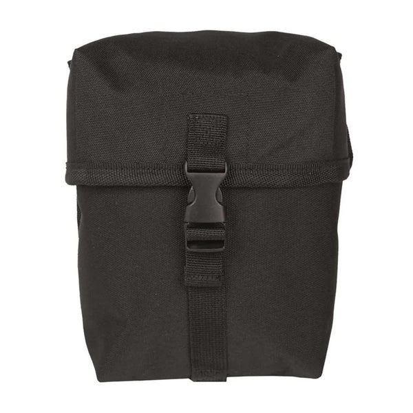 MIL-TEC multipurpose universal pouch military accessories bag medium black plastic buckle system draining eyelet lightweight
