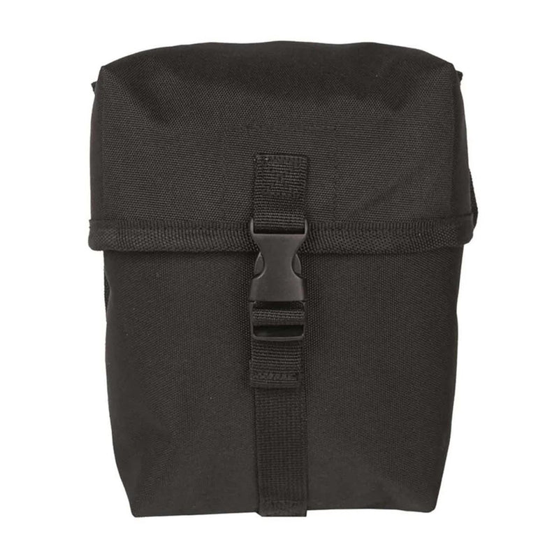 MIL-TEC multipurpose universal pouch military accessories bag medium black plastic buckle system draining eyelet lightweight