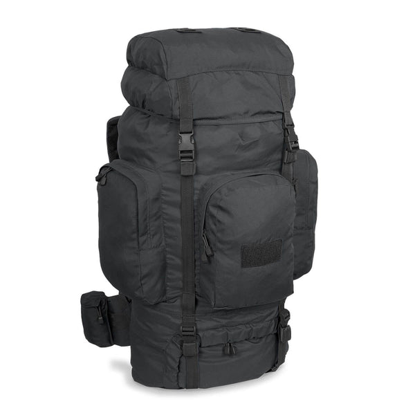 MIL-TEC RECOM tactical backpack hiking rucksack  daypack Large 88L black large main pocket with drawstring cord stopper