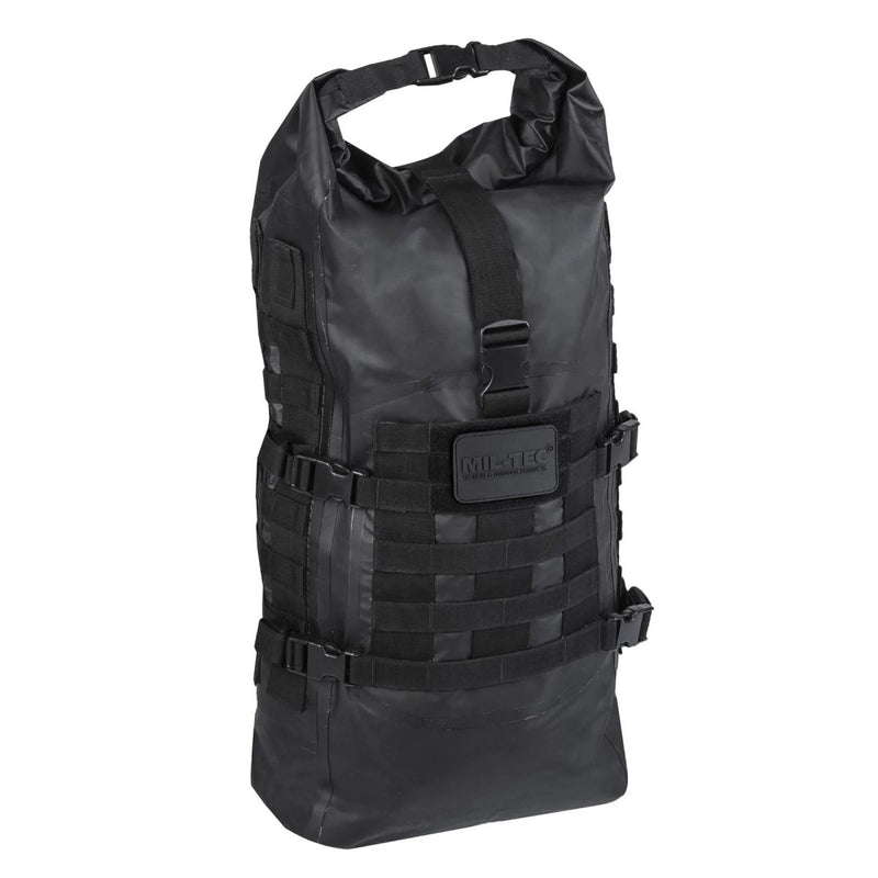 MIL-TEC SEALS DRY-BAG tactical backpack roll-up rucksack waterproof 35L black two compression straps on each side