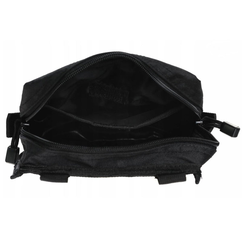 MIL-TEC tactical belt pouch molle attachment zipper closure utility bag black