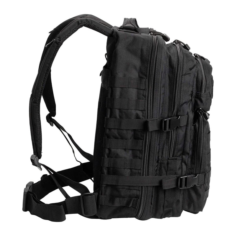 MIL-TEC COMMANDO rucksack durable 55L waterproof cover trekking backpack  black