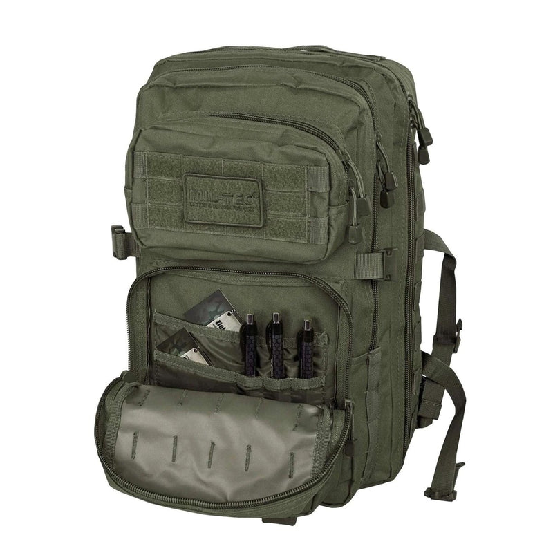MIL-TEC U.S. Assault combat backpack trekking hiking outdoor rucksack 36L olive two front pockets