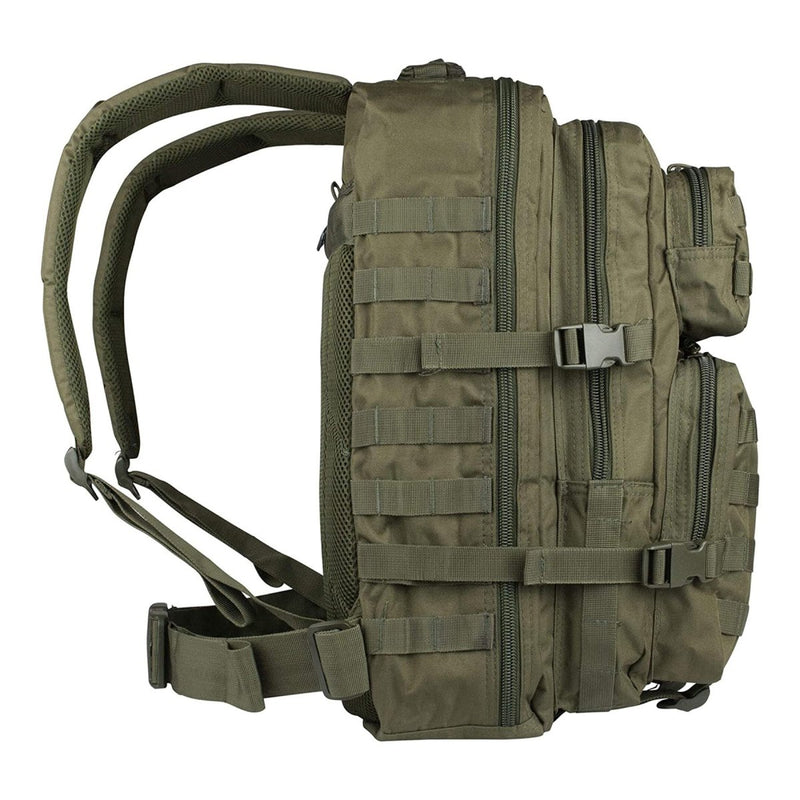 MIL-TEC U.S. Assault combat backpack trekking hiking outdoor rucksack 36L olive shoulder straps and hip belt