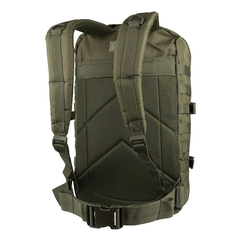 MIL-TEC U.S. Assault combat backpack outdoor rucksack padded back  36L olive adjustable straps quick-release buckle for waist