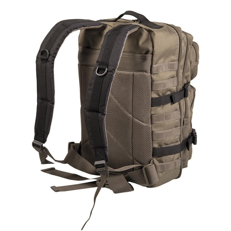 MIL-TEC U.S. Assault Ranger backpack olive black 20L hiking trekking daypack extension straps on the backpack padded back