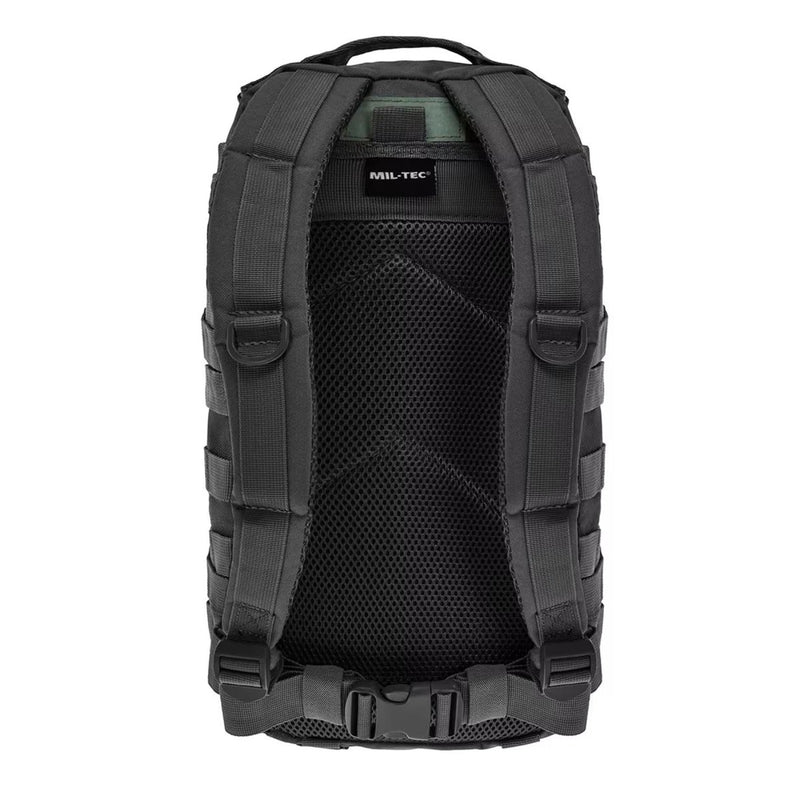 MIL-TEC U.S. Assault style 20L tactical daypack outdoor camping black backpack padded back shoulder straps and hip belt