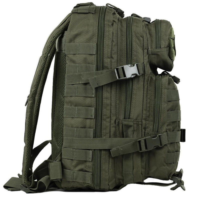 MIL-TEC U.S. Assault style tactical backpack 20L hiking outdoor daypack olive shoulder straps and hip belt