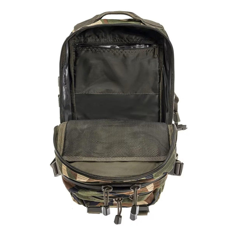 MIL-TEC U.S. Assault tactical backpack 20liters hiking trekking woodland daypack zipped pocket