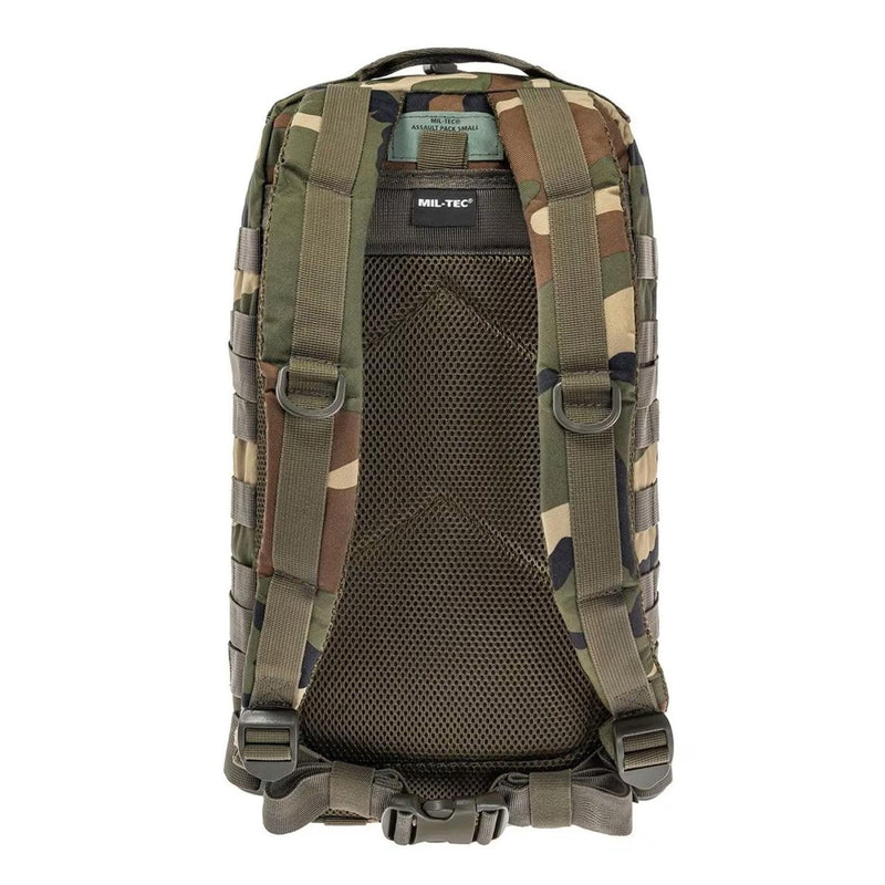 MIL-TEC U.S. Assault tactical backpack 20liters hiking trekking woodland daypack padded back shoulder straps and hip belt