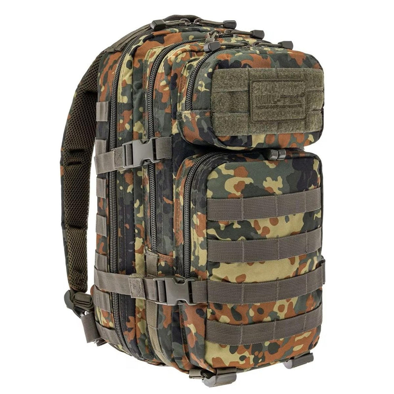 MIL-TEC U.S. Assault tactical backpack trekking flecktarn 20liter hiking daypack extension straps
