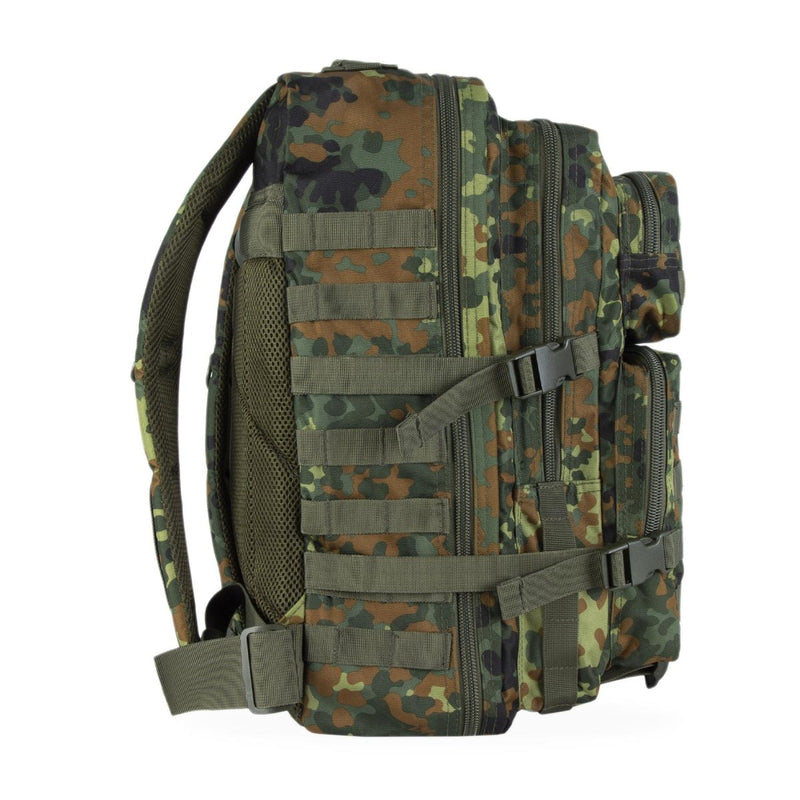 MIL-TEC U.S. Assault rucksack large 36L backpack flecktarn daypack bag adjustable straps wit quick-release buckle for waist