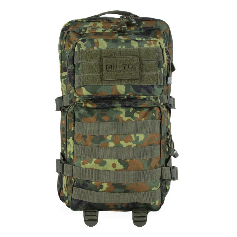 MIL-TEC U.S. Assault rucksack large 36L backpack flecktarn camo daypack bag two front pockets