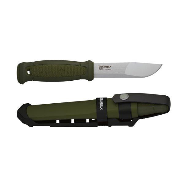 MORA Kansbol fixed knife multi-mount sheath drop point  58 HRC blade Sandvik 12C27 steel Molle attachment