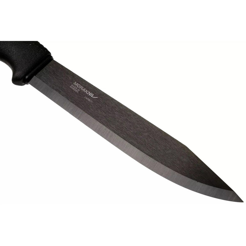 MORA Pathfinder BlackBlade military universal knife fixed clip point plain blade carbon steel 60 HRC
