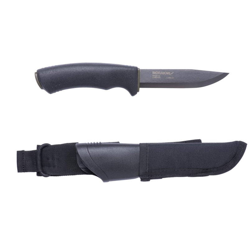 MORAKNIV Bushcraft Expert BB fixed knife drop point carbon steel blade MOLLE nylon sheath camping