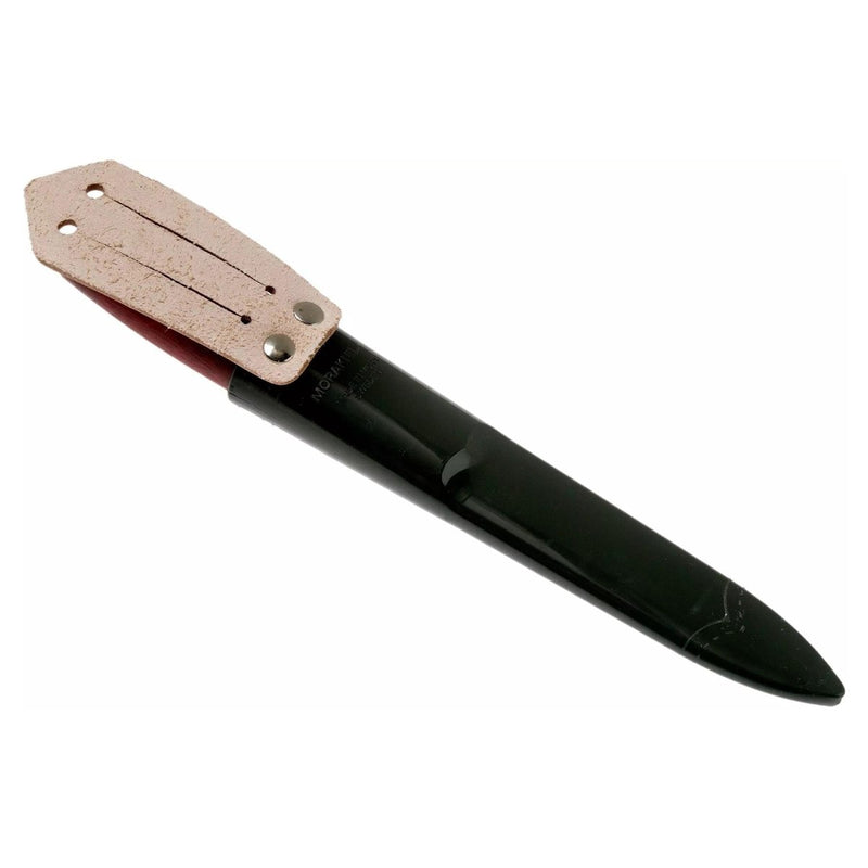 MORAKNIV Classic No. 1/0 fixed blade knife clip point high carbon steel blade leather sheath