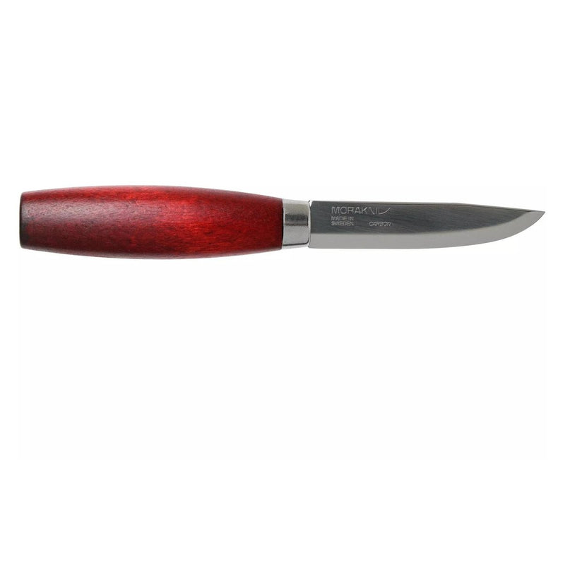MORAKNIV Classic No. 1/0 fixed blade knife polished clip point high carbon steel blade birch wood handle