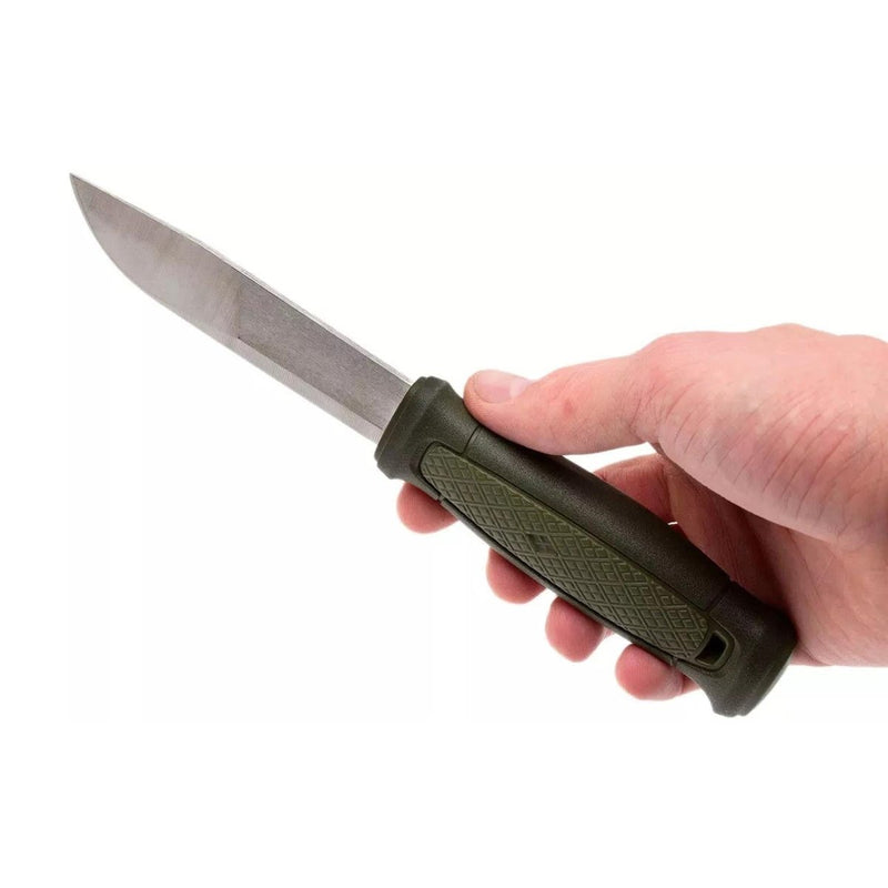 MORAKNIV Kansbol bushcraft universal knife fixed drop point plain gray blade TPE-rubber handle