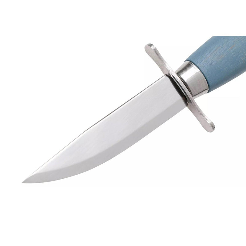 MORAKNIV Scout 39 bushcraft knife stainless steel clip point blade plain edge gray color blade
