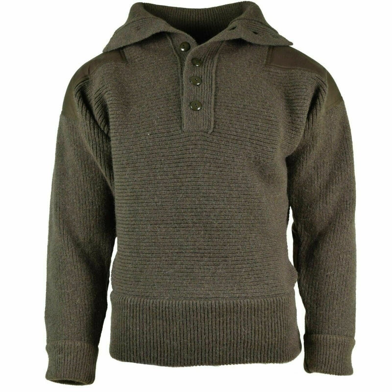 Original Austrian Army Alpine Pullover Knit sweater Olive OD Wool