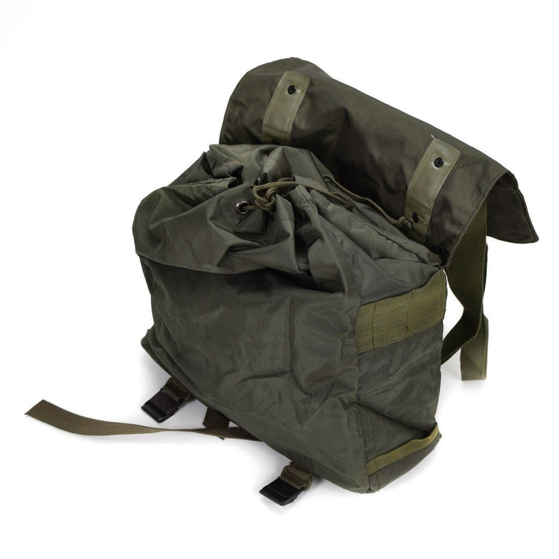 Original Austrian army combat day pack military issue bag haversack olive 3 inside pockets