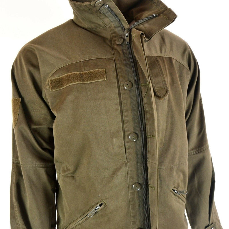 Original Austrian BH army combat mountain jacket ripstop military olive high collar vintage parka