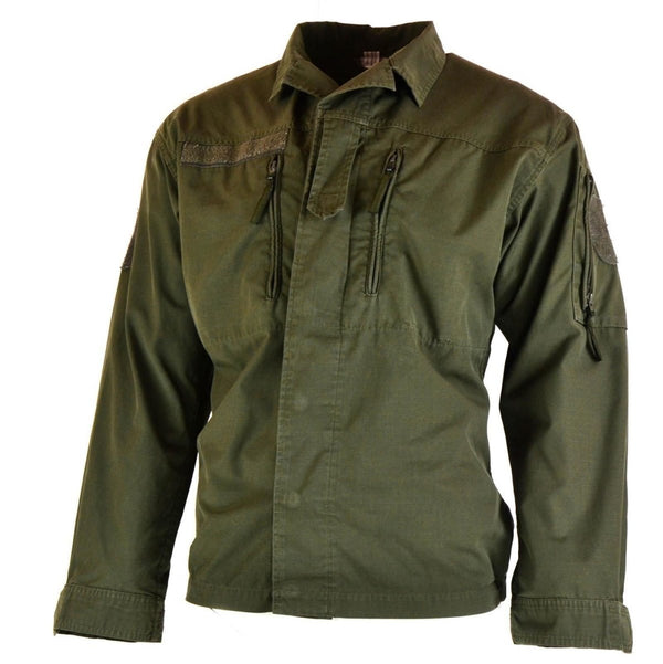 Original Austrian BH army combat shirt jacket ripstop military olive drab chest and side pockets