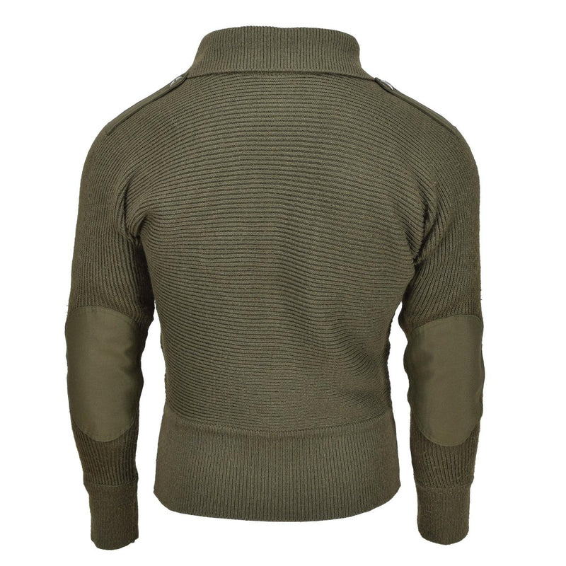 Original Austrian Military alpine pullover reinforced elbows breathable reinforced knitted wool vintage sweater