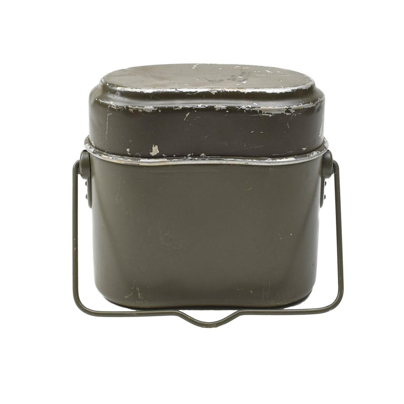 Original Austrian Military mess kit pot pan bowl aluminum olive 2L
