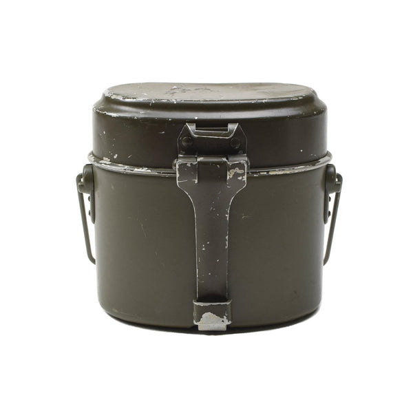 Original Austrian Military 2L mess kit aluminum pot olive hiking camping outdoor cookware set
