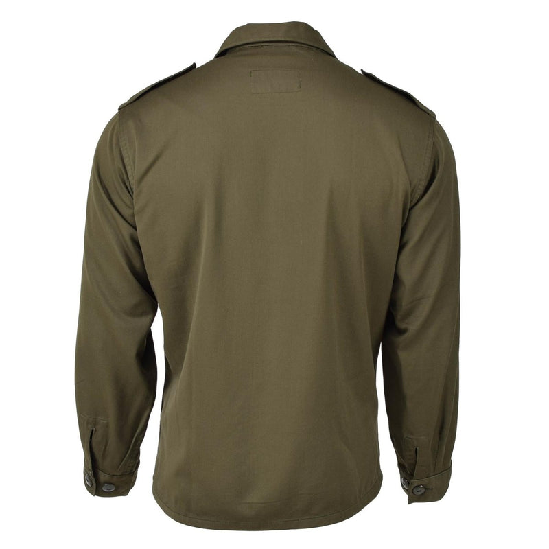 Original Austrian military olive long sleeve shirt dress casual lightweight army long sleeve shirts