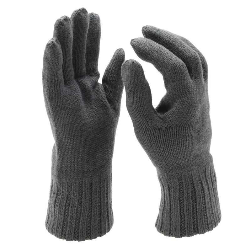 Original Austrian military warmer wool gloves gray breathable knitted winter rib knitted wirst
