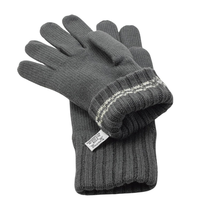Original Austrian military warmer wool gloves gray breathable knitted winter water repellent material