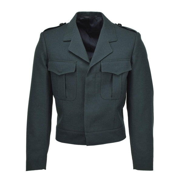 Original Belgian army blouse high waistline vintage jacket field troops casual wool blouson green all seasons