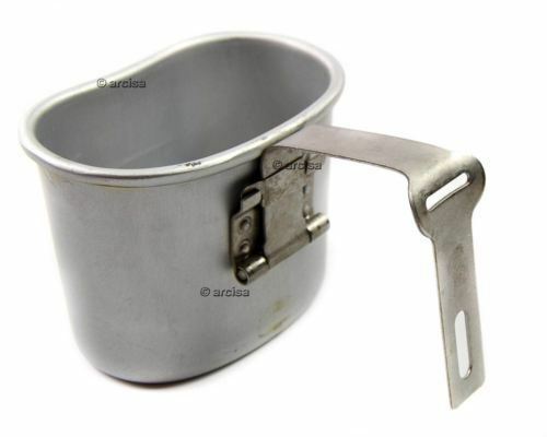 Original Belgian vintage army canteen cup mug mess Aluminum pot lightweight durable bushcraft like US 800ml
