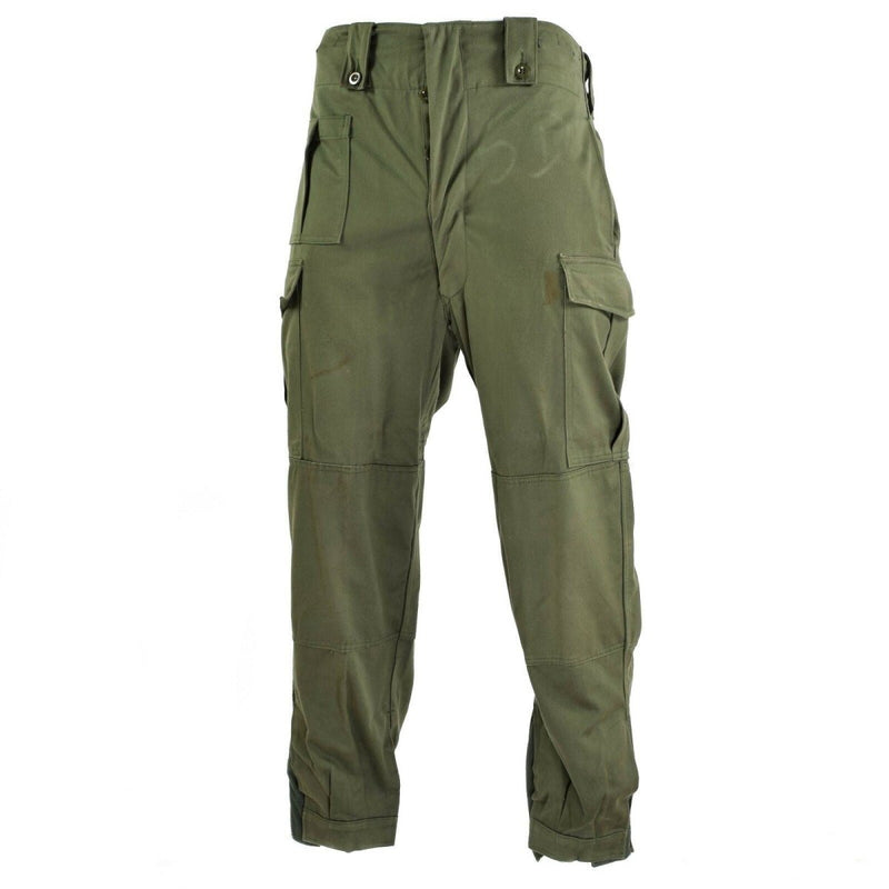 Original Belgian army field combat pants reinforced waterproof seat and knees M65 olive green military pants surplus