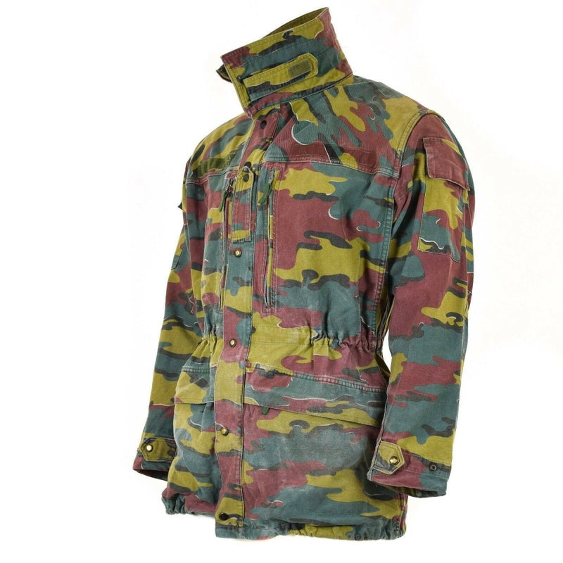 Original Belgian army military combat M90 field jacket adjustable waist bottom and cuffs jigsaw camouflage parka